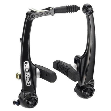 TEKTRO BRAKE - V-Brake (Sold Individually) L 110mm with 836.12 cartridge pads 63mm, Sand Blasted Black, in After market packaging