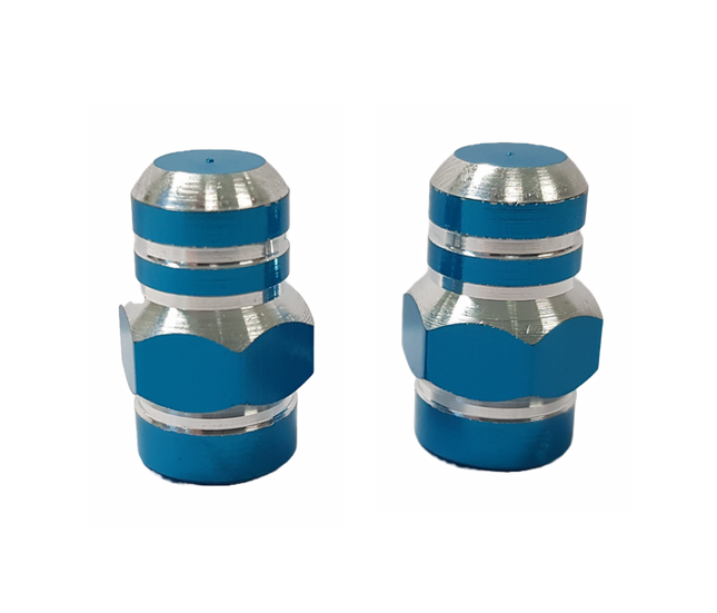 Valve Cap BLUE Alloy Nut
