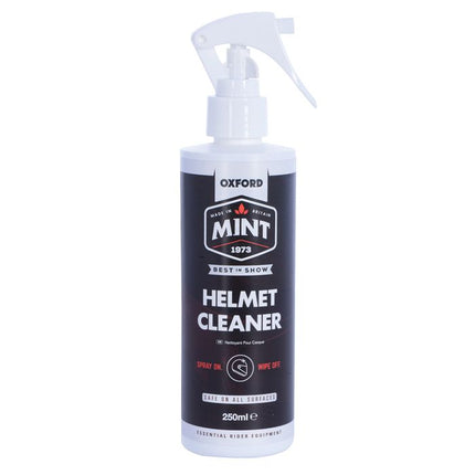 Oxford Mint, Sunglass & Helmet Visor Cleaner 250ml, Easily removes dirt, dead insects and greasy residue, Fast drying
