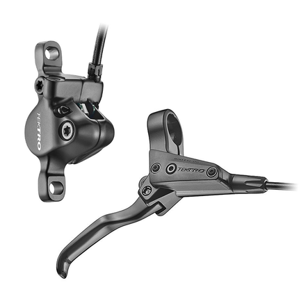 Hydraulic disc brake kit, alloy caliper & lever, Right hand side, NEW 5mm Hose design - 1900mm hose, w/o rotor/adapter/service kit, black, with TEKTRO logo