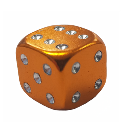 BICYCLE PARTS - VALVE CAP DICE ALLOY GOLDEN 12MM A/V