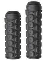 BICYCLE PARTS - GRIPS - SYNTHETIC/KRATON, BLACK - 76MM/102MM FOR GRIP SHIFT W/PLUG