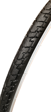 BICYCLE PARTS - TYRE 700 X 35C BLACK WITH WHITE WALL HYBRID, (35 - 622) QUALITY VEE RUBBER TYRE (4768)