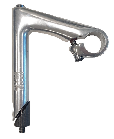 BICYCLE PARTS - QUILL STEM - 100MM EXT, 0 DEGREE, 150MM HEIGHT., 22.2MM DIA., 25.4MM BB, SILVER