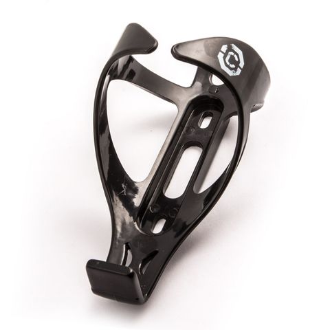 BICYCLE PARTS - BIDON CAGE - BLACK POLYCARBONATE BOTTLE CAGE, SUPER STRONG AND LIGHT, QUALITY CLARKS PRODUCT