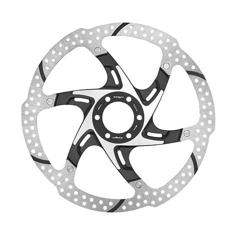 TRP 203mm Disc Rotor For Bicycles - 6 Bolt Stainless Steel 2-Piece With Alloy Carrier - Cycling Brake Part For Enhanced Performance