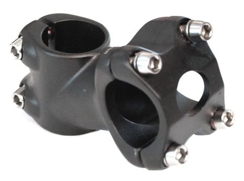 BICYCLE PARTS - AHEAD STEM - 60MM EXT, 25 DEGREE, 28.6MM DIA., 31.8MM BB, BLACK