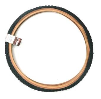 BICYCLE PARTS - TYRE 24 X 1.75 BLACK WITH GUM WALL C - 3 (47 - 507)
