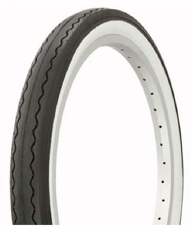 BICYCLE PARTS - TYRE 20 X 2.125 BLACK WITH WHITE WALLS, FREESTYLE (57 - 406)