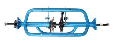 BICYCLE PARTS - REAR AXLE ASSEMBLY - 6 SPEED TRIKE COMPLETE, BLUE, FOR 20 - 24