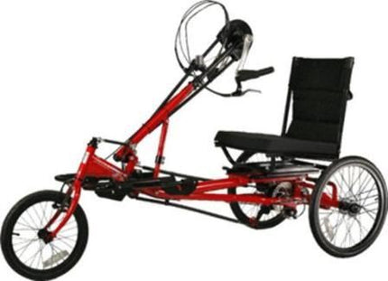 REHATRI Handcycle Recumbent Trike 7 Speed Red 16 Front 20 Rear Wheel Size Adult Tricycle For Outdoor Recreation And Fitness