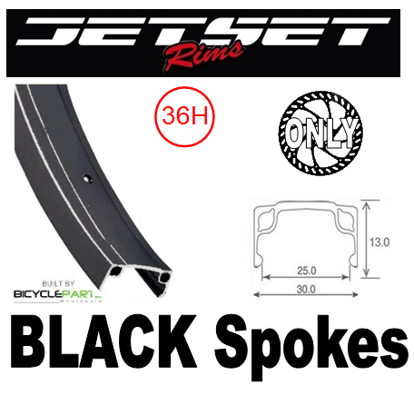 Mach1 20 Inch Bicycle Wheelset - Black Jetset Rim, Joytech Hub, Mach 1 Spokes - 8/10 Speed, 6 Bolt Disc - Quality Cycling Parts
