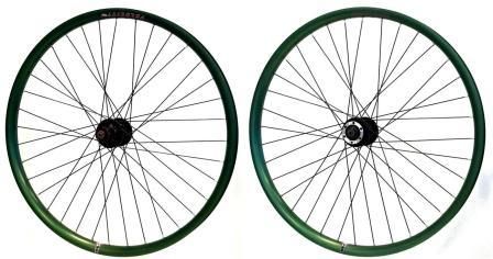 Mach1 Velocity Blunt 26-inch Tubeless Ready Disc Wheelset Green/black Mach 1 Spokes Joytech Hub Pair