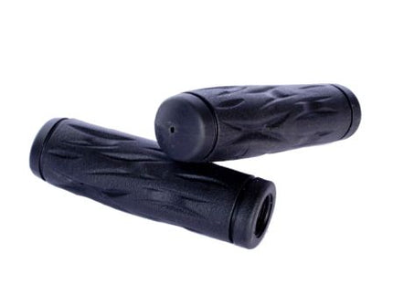 BICYCLE PARTS - GRIPS. COMFORT, KRATON RUBBER, BLACK, 125MM , CLOSED END TYPE, QUALITY VELO PRODUCT