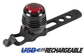 BICYCLE PARTS - LIGHT - REAR USB LIGHT, 3 FUNCTION, LITHIUM USB - RECHARGEABLE, SIX20 PACKAGING, ALLOY, BLACK