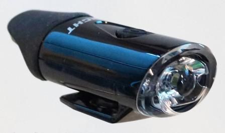 BICYCLE PARTS - LIGHT FRONT, D - LIGHT, USB RECHARGEBLE, 4 FUNCTIONS, ULTRA COMPACT, BLACK, 0.5WATT LED, 16 HOURS BATT IN FLASHING