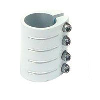 BICYCLE PARTS - D/CLAMP W/4 BOLTS 31.8 WHITE