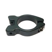 BICYCLE PARTS - CLAMP - 34.9MM - REAR CARRIER/SEATPOST CLAMP WITH LIP - WITH ADDITIONAL NODES (5MM) TO ATTACH REAR CARRIER - BLACK