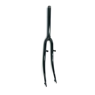 BICYCLE PARTS - FORK 700 X 35C, THREADLESS, WITH PIVOTS, 1.1/8 / 28.6MM OD, 25.4MM ID, 260MM STEM, V - BRAKE BLACK (370MM AXLE TO CROWN)