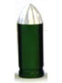 BICYCLE PARTS - BULLET VALVE CAP, GREEN, A/V, SOLD INDIVIDUALLY (AMERICAN/SCHRADER THREAD)