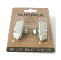 BICYCLE PARTS - BRAKE SHOES - CALIPER BRAKE SHOES, FOR BMX, WHITE (SOLD IN PAIRS)