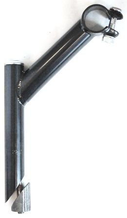 BICYCLE PARTS - QUILL STEM - 120MM EXT, 30 DEGREE, 120MM HEIGHT., 22.2MM DIA., 25.4MM BB, BLACK