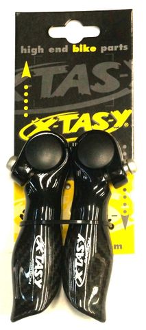 BICYCLE PARTS - CARBON BAR ENDS, BLACK, BEAUTIFUL STRAIGHT TYPE, 90MM WITH COMFORT THUMB GROOVES, BLACK