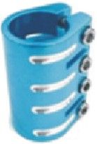 BICYCLE PARTS - SCOOTER CLAMP QUAD 31.8MM , BLUE