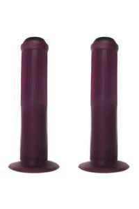 BICYCLE PARTS - GRIPS 140MM W/FLANGE AND END PLUGS, PURPLE