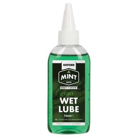 BICYCLE PARTS - OXFORD MINT WET LUBE 75ML, BIODEGRADEABLE, REDUCES WEAR ON THE CHAIN AND SPROCKETS, HIGHLY DURABLE