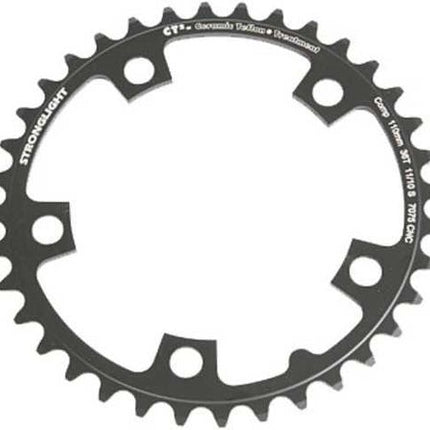 Stronglight 39T Road Chainring 110mm BCD 5 Hole 7075 CNC Black CT2 For 10/11 Speed Lightweight Cycling Components