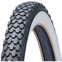 BICYCLE PARTS - TYRE 20 X 2.125 BLACK WITH WHITE WALL (57 - 406)