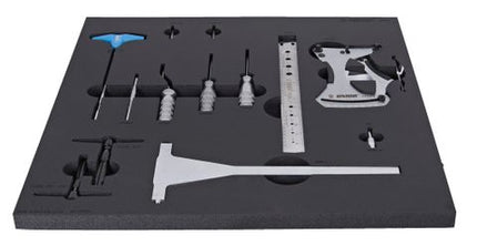 Unior 13 Piece Wheel Building Tool Kit Tray Quality Bicycle Mechanics Professional Tool Set Silver Blue