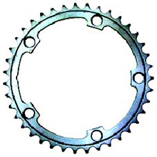 BICYCLE PARTS - CHAIN RING 39T X 130 BCD, ALLOY, SUIT UP TO 11SPD, SILVER