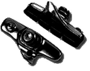 BICYCLE PARTS - BRAKE SHOES - CARTRIDGE BRAKE SHOES, FOR ROAD BIKES, 50MM, BLACK (SOLD IN PAIRS)