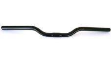 BICYCLE PARTS - HANDLEBAR 25.4MM, 60CM WIDE, 30MM RISE, STEEL BLACK