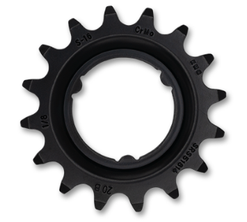KMC 1/2 X 1/8 X 16T Black Sprocket For E-bikes - Quality CR-MO Steel For Coaster & Internal Gear Hubs - Bicycle Drivetrain Upgrade