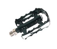 BICYCLE PARTS - PEDALS 9/16 SEALED BEARINGS, ALLOY BODY/CRO - MO AXLE, SILVER/BLACK (RACE PEDAL - NO REFLCTORS)