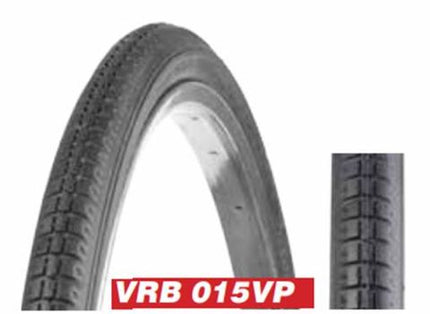 BICYCLE PARTS - TYRE 27 X 1.1/4 BLACK BLOCK TREAD, (32 - 630) QUALITY VEE RUBBER TYRE (4753)