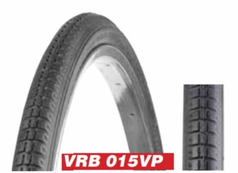 BICYCLE PARTS - TYRE 27 X 1.1/4 BLACK BLOCK TREAD, (32 - 630) QUALITY VEE RUBBER TYRE (4753)