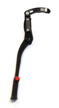 BICYCLE PARTS - KICKSTAND 24 - 28 ADJUSTABLE, SEAT/CHAIN STAY MOUNT, ALLOY BLACK, DISC BRAKE COMPATIBLE