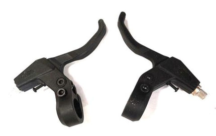 BICYCLE PARTS - BRAKE LEVERS, RESIN WITH STEEL INSERT, BLACK (DIRECT PULL (V - BRAKE) 2 FINGER ), PAIR