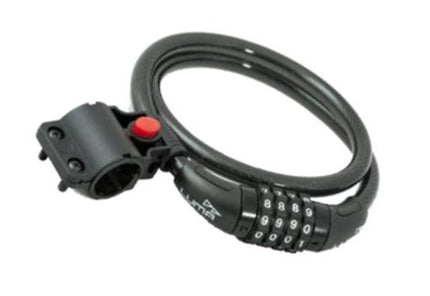 BICYCLE PARTS - ASPECIAL LOCK COMBINATION RESETTABLE 12MM X 1500 MM, W/ BRACKET, LUMA NO1 LOCK BRAND IN SPAIN (SEE L107 FOR 1800MM LONG)