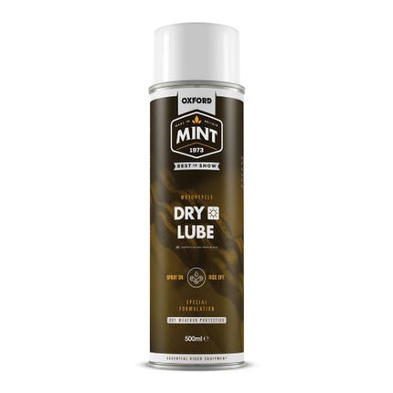 BICYCLE PARTS - OXFORD MINT DRY WEATHER LUBE AEROSOL 500ML, IDEAL FOR DRY AND DUSTY CONDITIONS