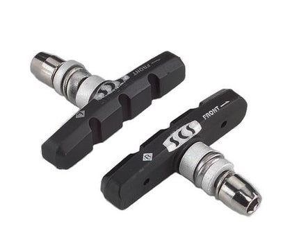 BICYCLE PARTS - BRAKE PADS - FOR V BRAKE, RUBBER COMPOUND WITH CERAMIC FIBRE, SCS, 60MM (SOLD IN PAIRS)