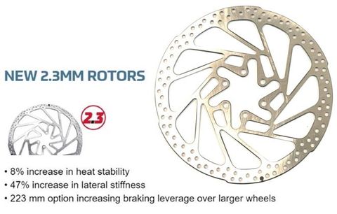 BICYCLE PARTS - TRP ROTOR FOR DISC BRAKE, DIA.180MM, SIX BOLT, SILVER, 2.3MM THICKNESS, (SUITS TRP062/063/085/086)