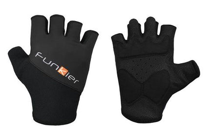 Funkier Half Finger Summer Cycling Gloves For MTB Riding, Black, Size S - Padded Grip For Men And Women