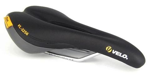 BICYCLE PARTS - SADDLE VELO PLUSH, 278MM X 150MM, INCLINED SPORTS SADDLE, STYLE & COMFORT W/ CUT OUT, FOR FAST RIDING, WEIGHT: 298G