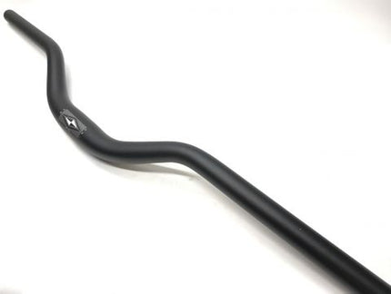 BICYCLE PARTS - HANDLEBAR 31.8MM, 78CM WIDE, 60MM RISE, ALLOY BLACK MATT FINISH (6 DEGREE SWEEP)