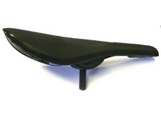 BICYCLE PARTS - SADDLE BMX PIVOTAL, WITH HOLLOW BOLT, PP PLASTIC, WITHOUT PADDING, BLACK